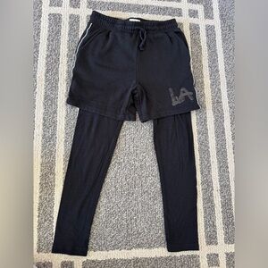 STELLA & BLAISE for Epic Thread - Boys Black LA shorts with Attached Leggings